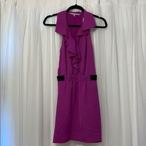 Fuchsia Ruffle Neck RACHEL Rachel Roy Dress